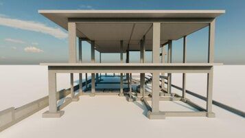 Residência W-City - detalhe estrutural 3D